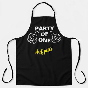 "Party of One"-Kochschürze - individuelles Kücheng Schürze