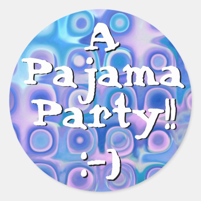 PARTY - Pajama-Party mit Aufkleber für Feierliche  (Vorderseite)