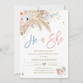 Party Pampas Grass Boho Tropical Einladung