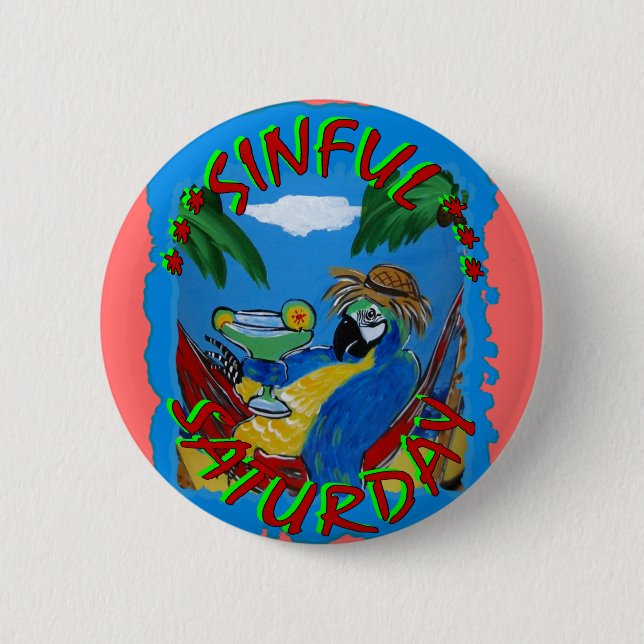 Party Papageien Button (Vorderseite)