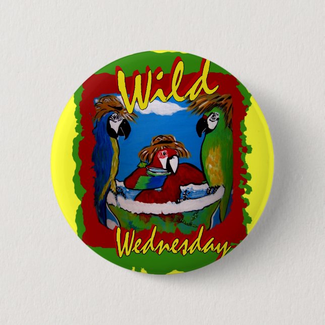 Party Papageien Button (Vorderseite)