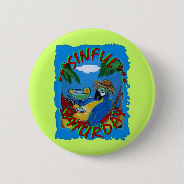 Party Papageien Button (Vorderseite)