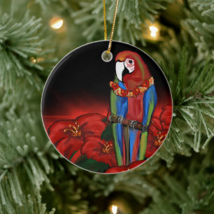 PARTY PAPAGEIEN      KERAMIK ORNAMENT