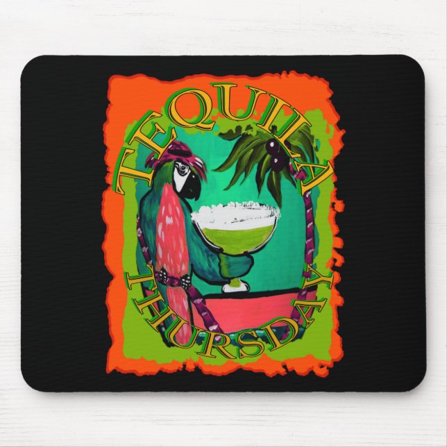 Party Papageien Mousepad (Vorne)