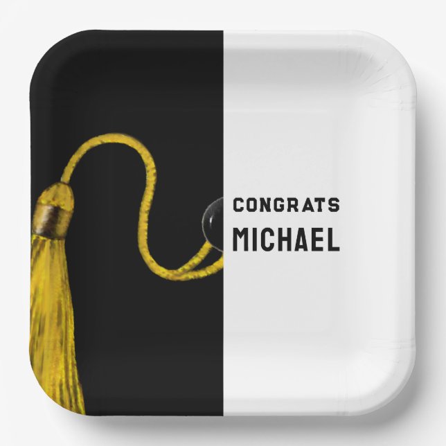 Party-Papierdruckpapier-Teller für Graduierungspap Pappteller (Vorderseite)