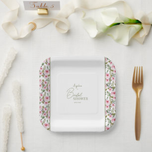 Party Papierplatte für ein pastellfarbenes Brautpa Pappteller