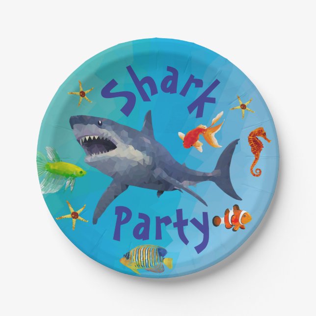 Party-Papierplatte für Haikinder Pappteller (Vorderseite)