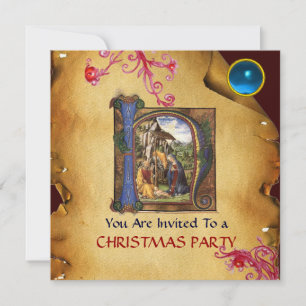 PARTY-PARCHLOgramm für NATIVITÄTSCHRISTMAS Einladung