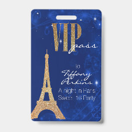 Party Paris Themed VIP-Abzeichen Ausweis