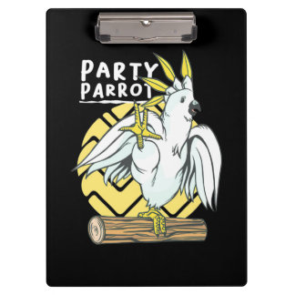 Party Parrot Bird Klemmbrett