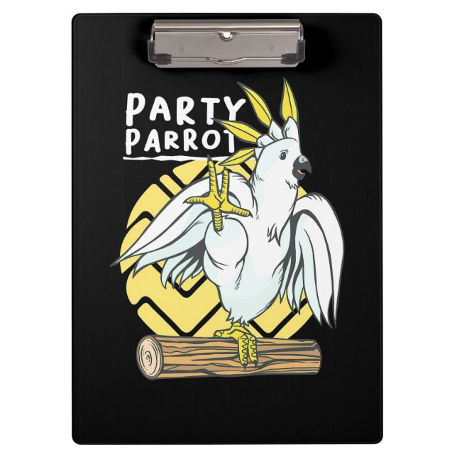 Party Parrot Bird Klemmbrett (Vorderseite)