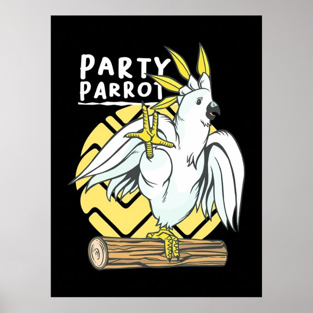 Party Parrot Bird Poster (Vorne)