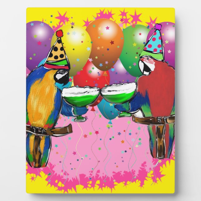 PARTY PARROTS FOTOPLATTE (Vorderseite)