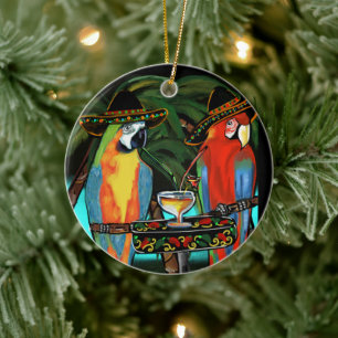 Party Parrots Keramik Ornament