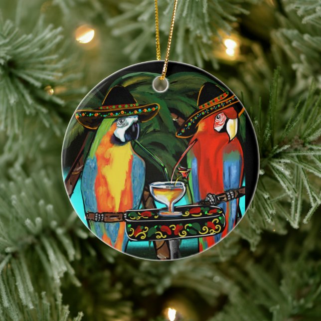 Party Parrots Keramik Ornament (Baum)
