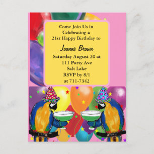 Party Parrots Postkarte