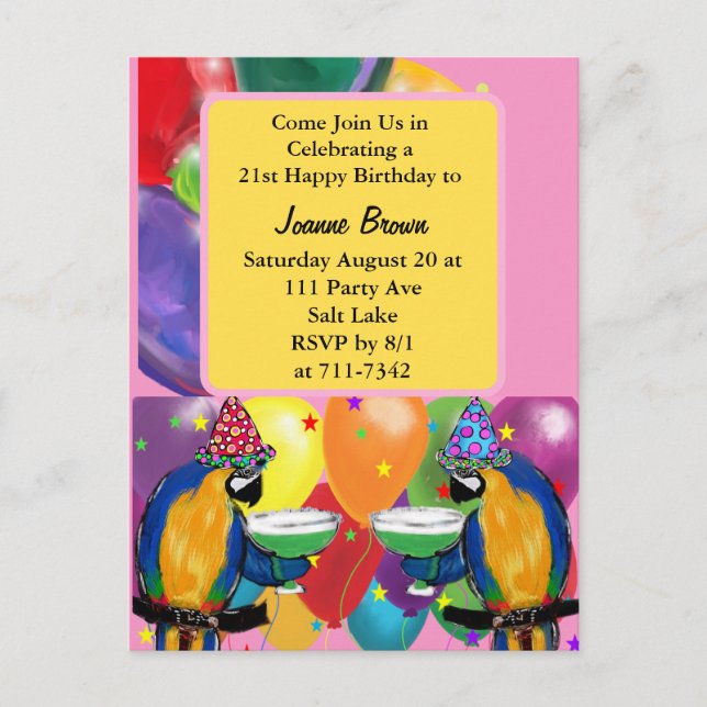 Party Parrots Postkarte (Vorderseite)