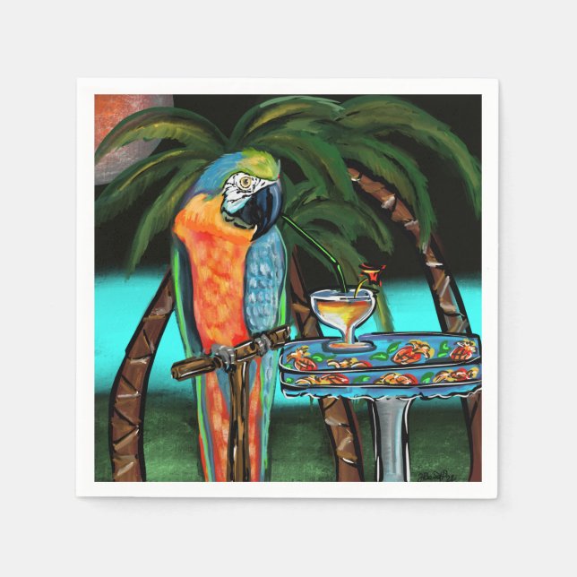 Party Parrots Serviette (Vorderseite)