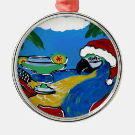 PARTY PARROTS SILBERNES ORNAMENT