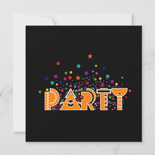 Party, Party Einladung (Vorderseite)