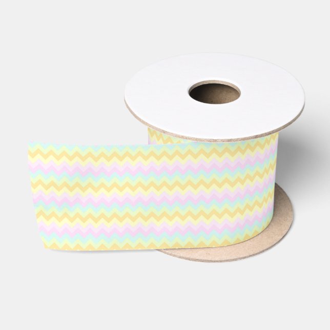 Party Pastel Chevrons Satinband (Spule)