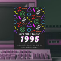 Party Pattern der 1990er Jahre Vintage Geburtstags