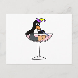 Party Penguin Postkarte