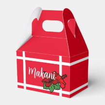 Party Personalisiert Red Hibiskus Gable Box