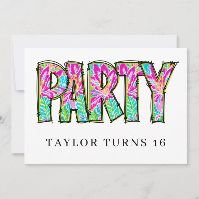 * PARTY PHOTO Birthday Any  Event Personalize Einladung (Vorderseite)