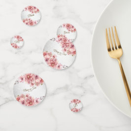 Party Pink Aquarell Blume Shiny Glitzer Moderne Konfetti