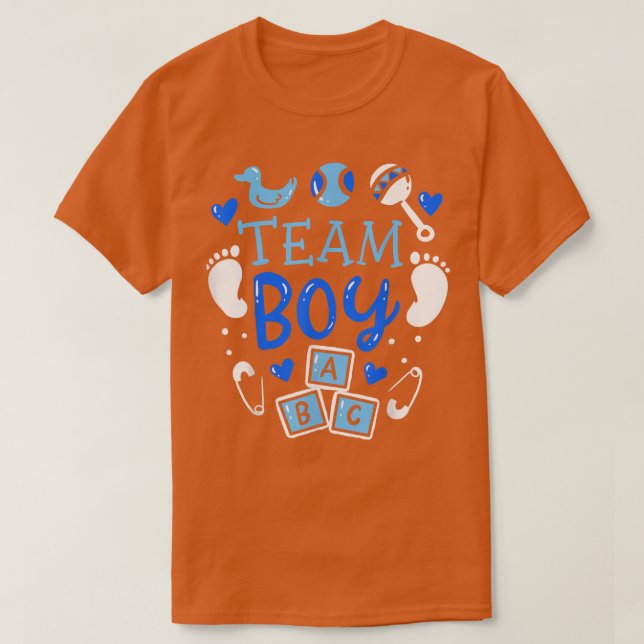 Party Pink Blue Baby Announ T-Shirt (Design vorne)