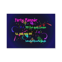 Party-Planer-Geschäfts-Karten-Schablone