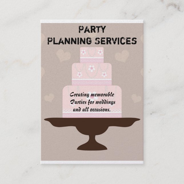 Party-Planung Visitenkarte (Vorderseite)