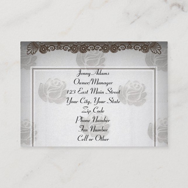 Party-Planung Visitenkarte (Rückseite)