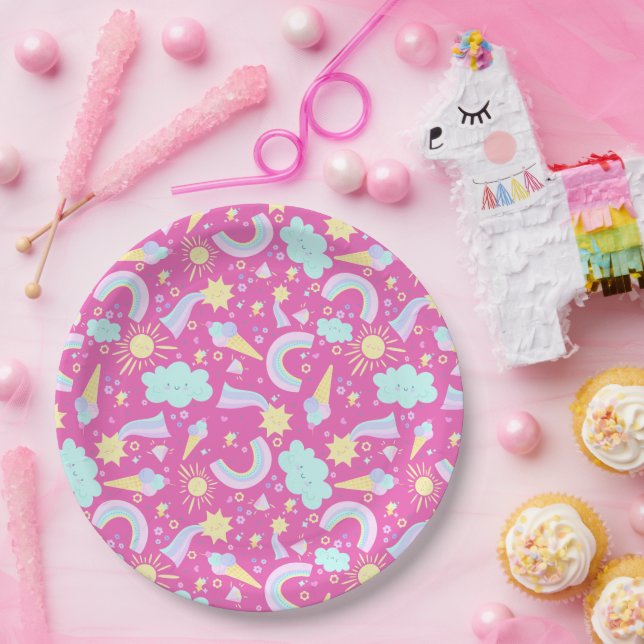  Party Plates to a magical birthday party. Pappteller (Party)