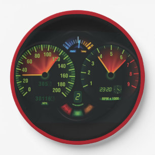 Party-Platte für das Radometer Odometer Pappteller