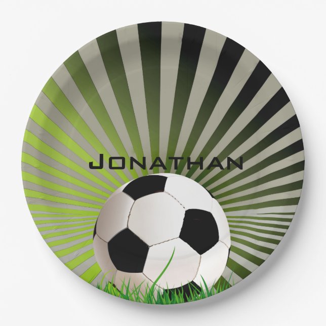 Party-Platte für Fußball-Designpapier Pappteller (Vorderseite)