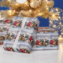 Party-Polarbären mit hässlichen Weihnachtspullover Geschenkpapier