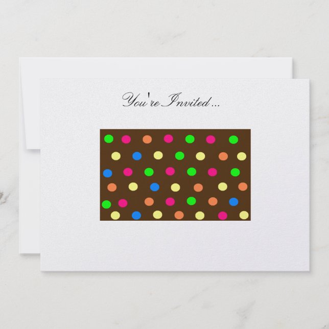 Party Polka Dot Einladung (Vorderseite)