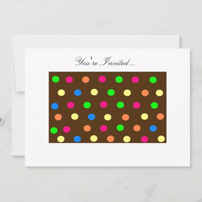 Party Polka Dot Einladung (Vorderseite)
