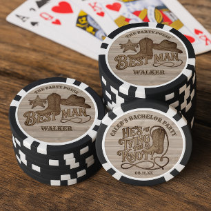 Party Posse Trauzeuge Rustic Cowboy Bachelor Party Pokerchips