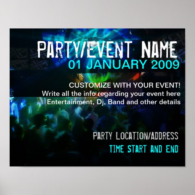 Party Poster #005 Poster (Vorne)