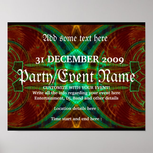 Party Poster #010 Poster (Vorne)