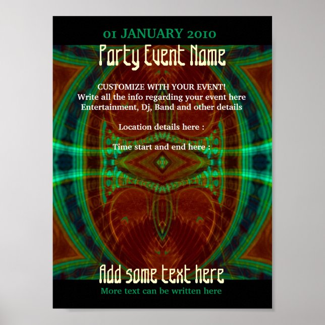 Party Poster #012a Poster (Vorne)