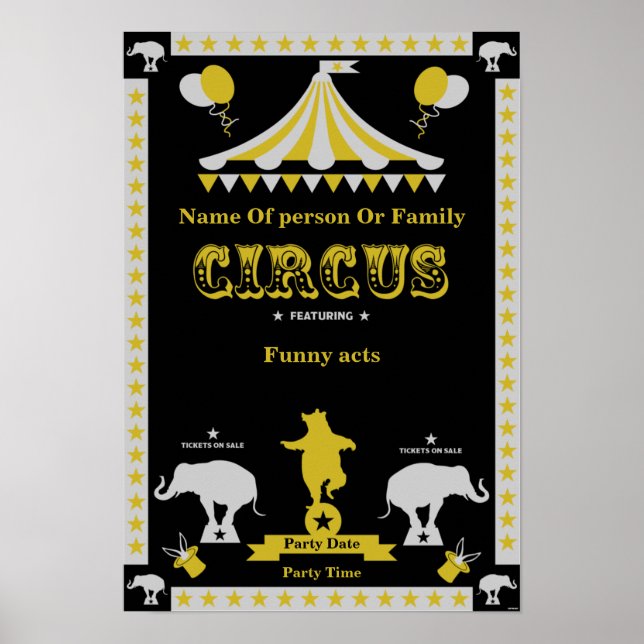 Party-Poster und Karten Poster (Vorne)