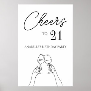 Party-Poster zum 21. Geburtstag Poster