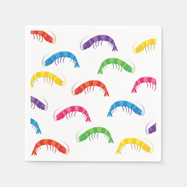 Party Prawns Serviette (Vorderseite)