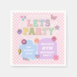 Party Preppy Varsity Patch Geburtstagsparty Serviette