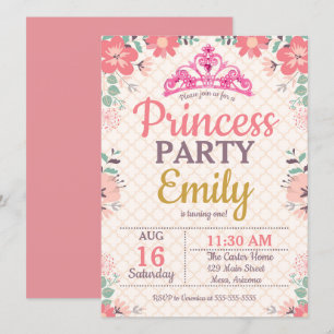 Party Princess für ein Jahr Einladung
