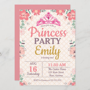 Party Princess für ein Jahr Einladung